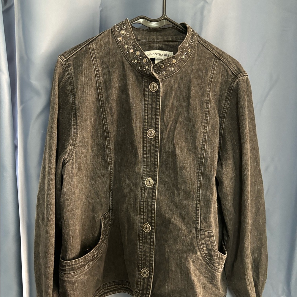 Studded Black Jean Jacket for Women